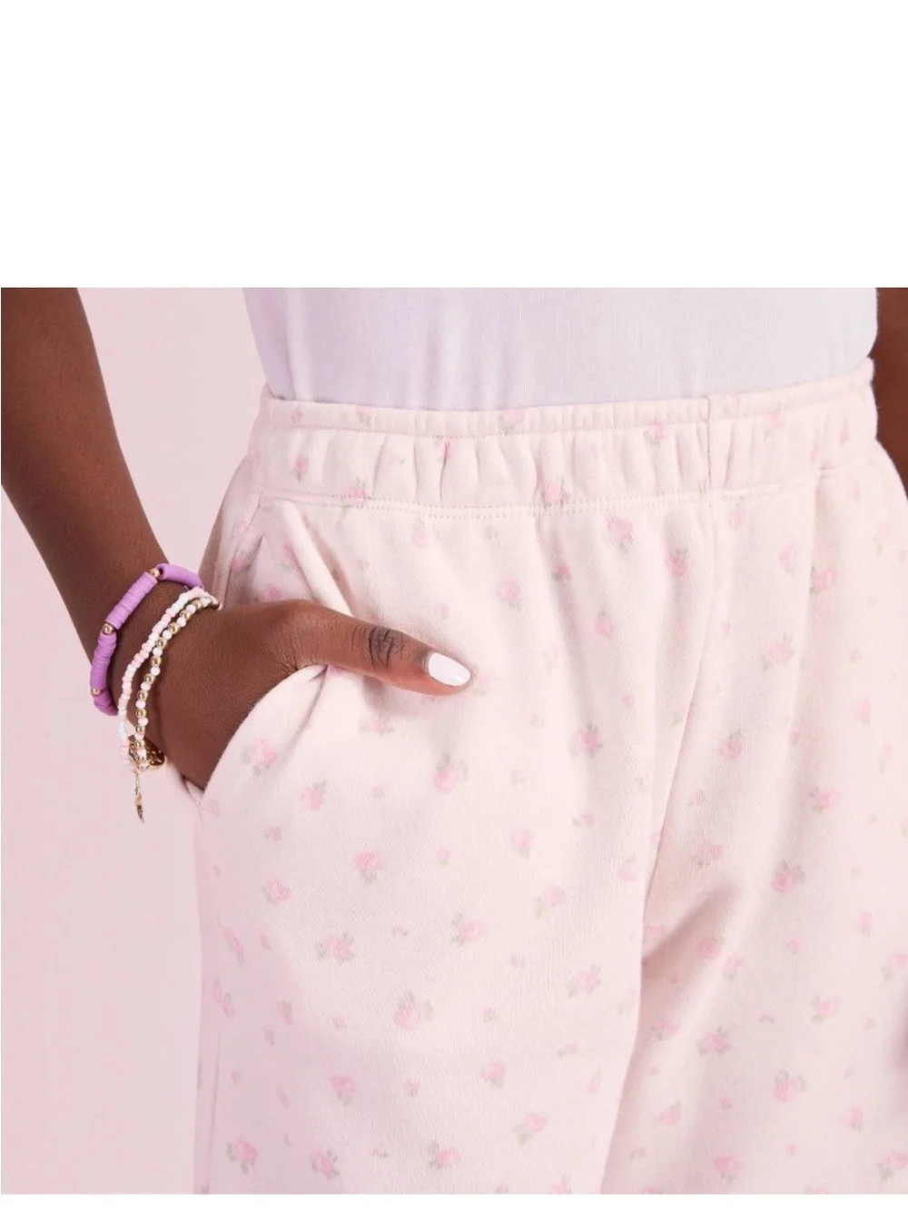 LoveShackFancyxTarget Esme Blooming Heirloom Ditsy Terry Sweatpants NWT